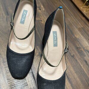 SJP Sarah Jessica Parker Sparkly Black Pumps